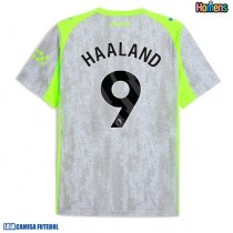 Camisa de Futebol Manchester City Erling Haaland #9 Equipamento Alternativo 2025-26 Manga Curta